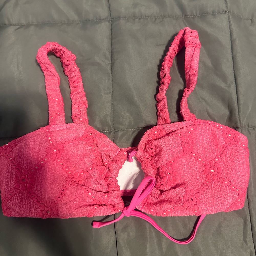 Womens pink shein bikini top SIZE LARGE